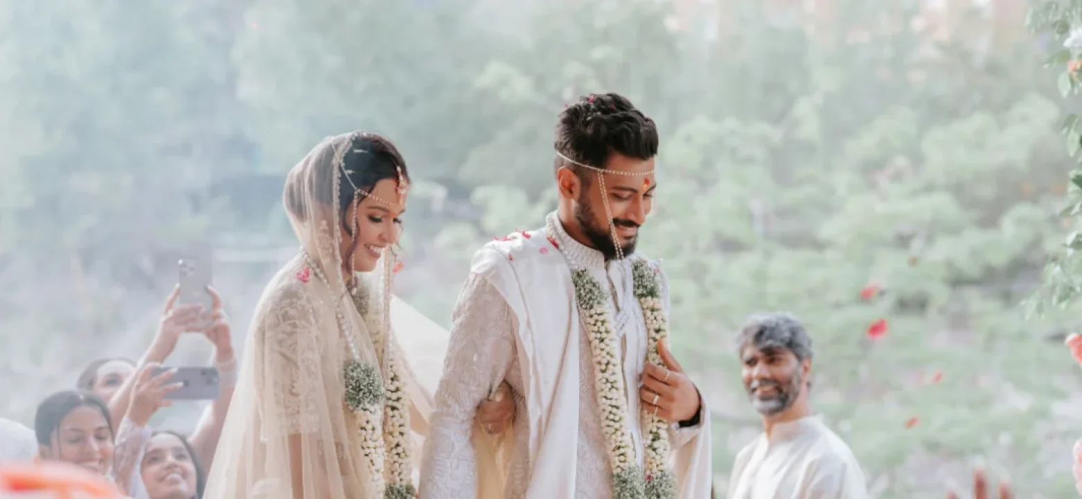 Cinematic outdoor wedding shoot by BITM capturing natural light and emotions