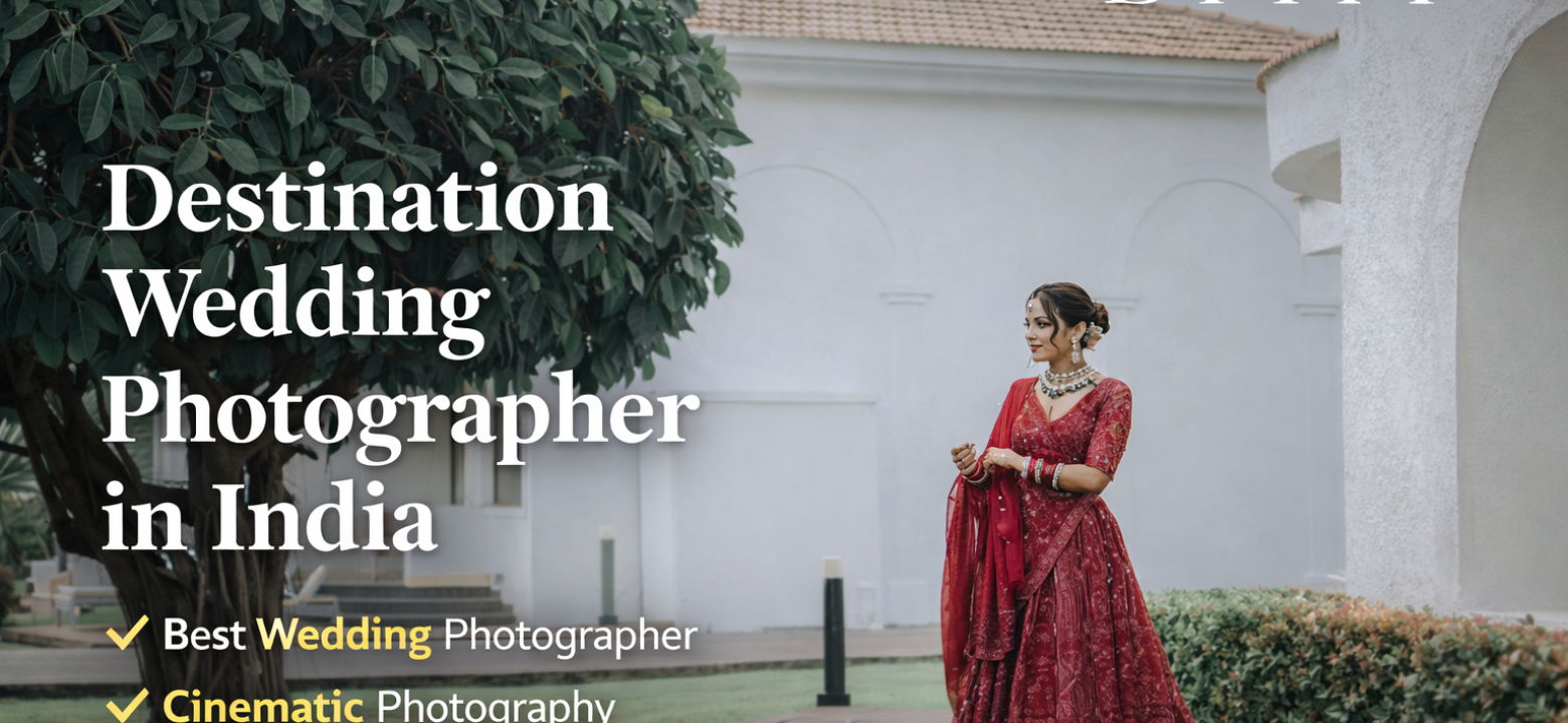 Beats in the Moment best wedding photographer in India capturing destination wedding bride in red lehenga
